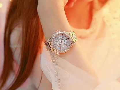 Fashion Women Watches Luxury Brand Watch Bracelet Quartz Diamond Rose Gold Ladies Wrist Watches For Women Wristwatch montre femme