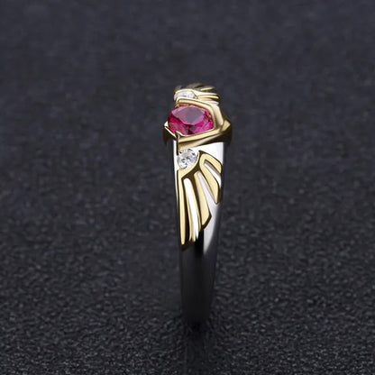 Goron's Ruby Ring Spiritual Stone Link Cosplay 925 Sterling Silver Engagement Ring