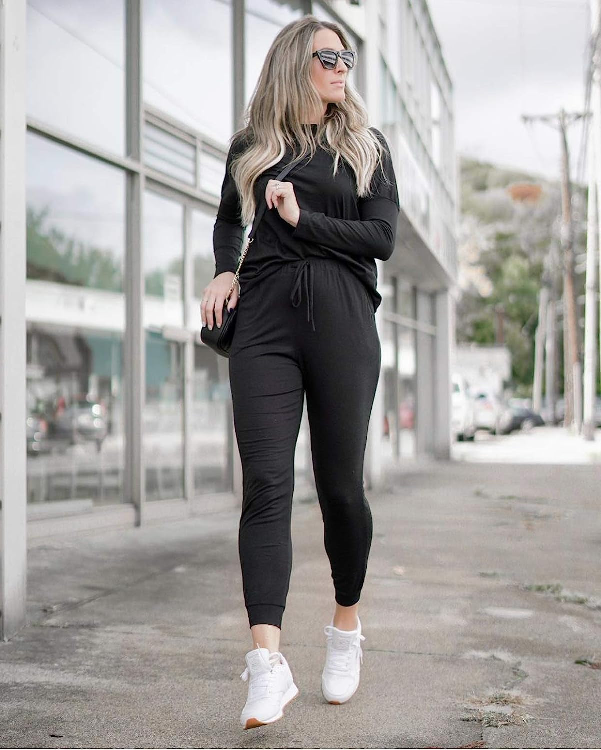 Women'S Fall 2 Piece Lounge Outfit Long Sleeve Crewneck Pullover Tops High Waisted Pants Set Tracksuit - WORLD TIME VISITS