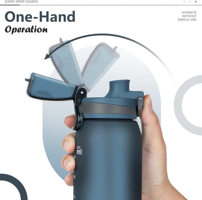32Oz Sports Water Bottle with Leak Proof Flip Top Lid BPA Free Tritan Reusable Plastic for Gym and Outdoor