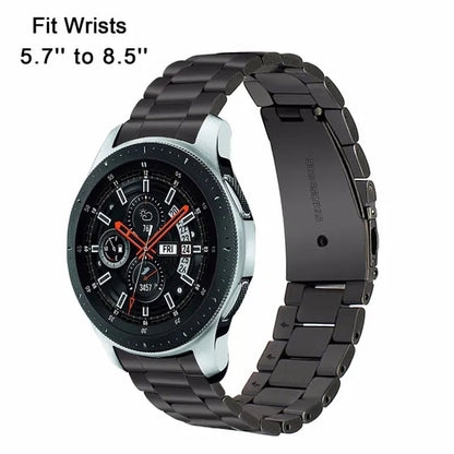 Premium Stainless Steel Watchband for Samsung Galaxy Watch 46mm SM-R800 Sports Band Curved End Strap Wrist Bracelet Silver Black