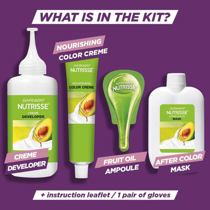 Hair Color Nutrisse Ultra Color Nourishing Creme, BR1 Deepest Intense Burgundy (Acai Berry) Red Permanent Hair Dye, 1 Count (Packaging May Vary)