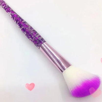 6/10PCS Professional Makeup Brush Diamond Crystal Brush Set Acrylic Handle Foundation Blush Brush Powder Mixed Eye Shadow Tool Kit