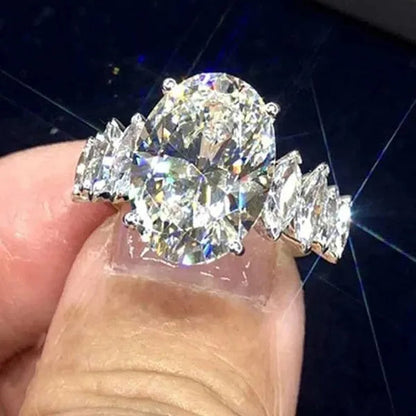 Exquisite Womens Ring Rhinestone Promise Rings Princess Ring Romantic Wedding Band Bride Engagement Ring Proposal Christmas Gift Fashion Jewelry Accessories