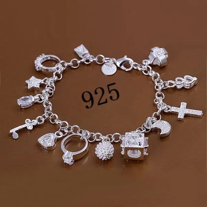 Fashion Jewelry 925 Silver Chain Bracelets for Men or Women - WORLD TIME VISITS