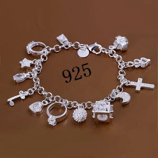 Fashion Jewelry 925 Silver Chain Bracelets for Men or Women - WORLD TIME VISITS