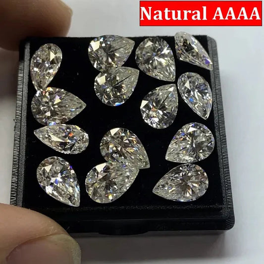Natural Brilliant Pear Cut 14.00 X 16.00Mm 8.50~9.00 Carat EF Genuine White VVS Loose Moissanite Gemstone