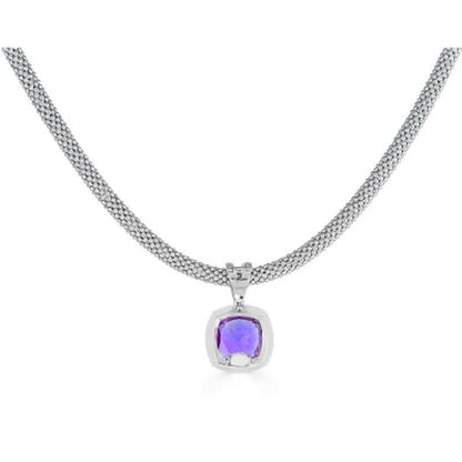 Amethyst and White Topaz Necklace in Italian Sterling Silver