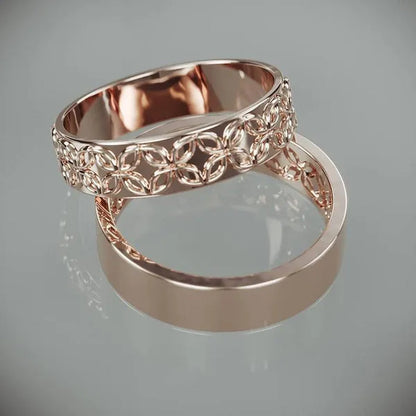 2Pcs Fashion Exquisite 925 Sterling Silver Engagement Wedding Love Set Ring Size 6-10