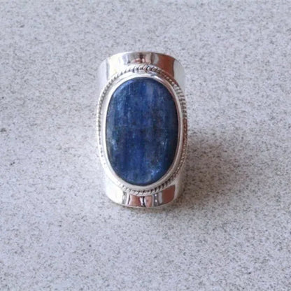 Simple Women Silver Color Sapphire Zirconia Ring Boho Anniversary Bridal Wedding Engagement Jewelry