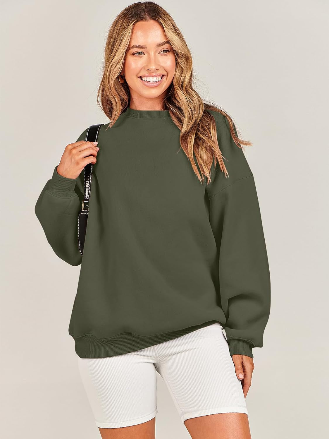 Sweatshirt for Women Oversized Crewneck Hoodies Fleece Casual Pullover Top Fall Fashion Outfits Clothes 2025