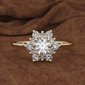 Crystal Snowflake  Ring Wedding  Jewelry for Women