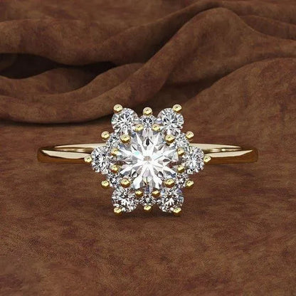Crystal Snowflake  Ring Wedding  Jewelry for Women