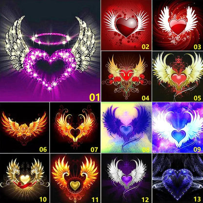 DIY 5D Diamond Painting Heart Full Drill with Number Kits Home Decor Wall Painting the Gift Arts and Crafts for Adults,Teenagers,The Old
