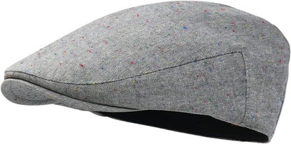 Men'S Cotton Ivy Gatsby Newsboy Hat Summer Driving Scally Cap Thin