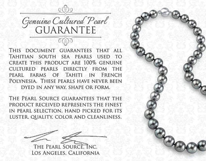 8-9Mm Genuine Black Tahitian South Sea Cultured Pearl & Cubic Zirconia Ashley Ring for Women