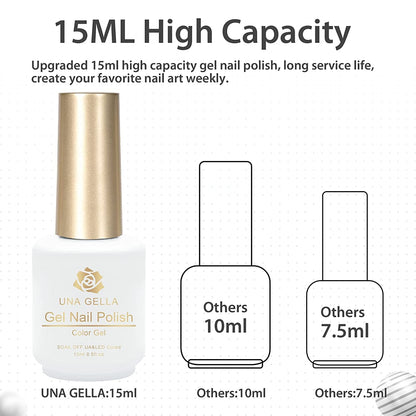 Gel Polish Set 4PCS Jelly Milky White Gel 0.5Oz Translucent Sheer Pink Nude Gel Ultimate Monochrome Collection Soak off U V Gel Nail Polish Salon DIY Gel Nail Kit High Capacity Gift