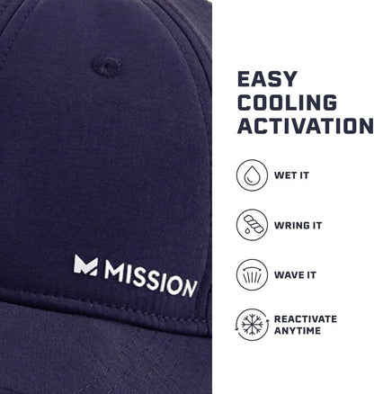 Cooling Vented Performance Hat Unisex One Size Cap for Workouts, Golf & Running, Sweat & Water Activated Technology