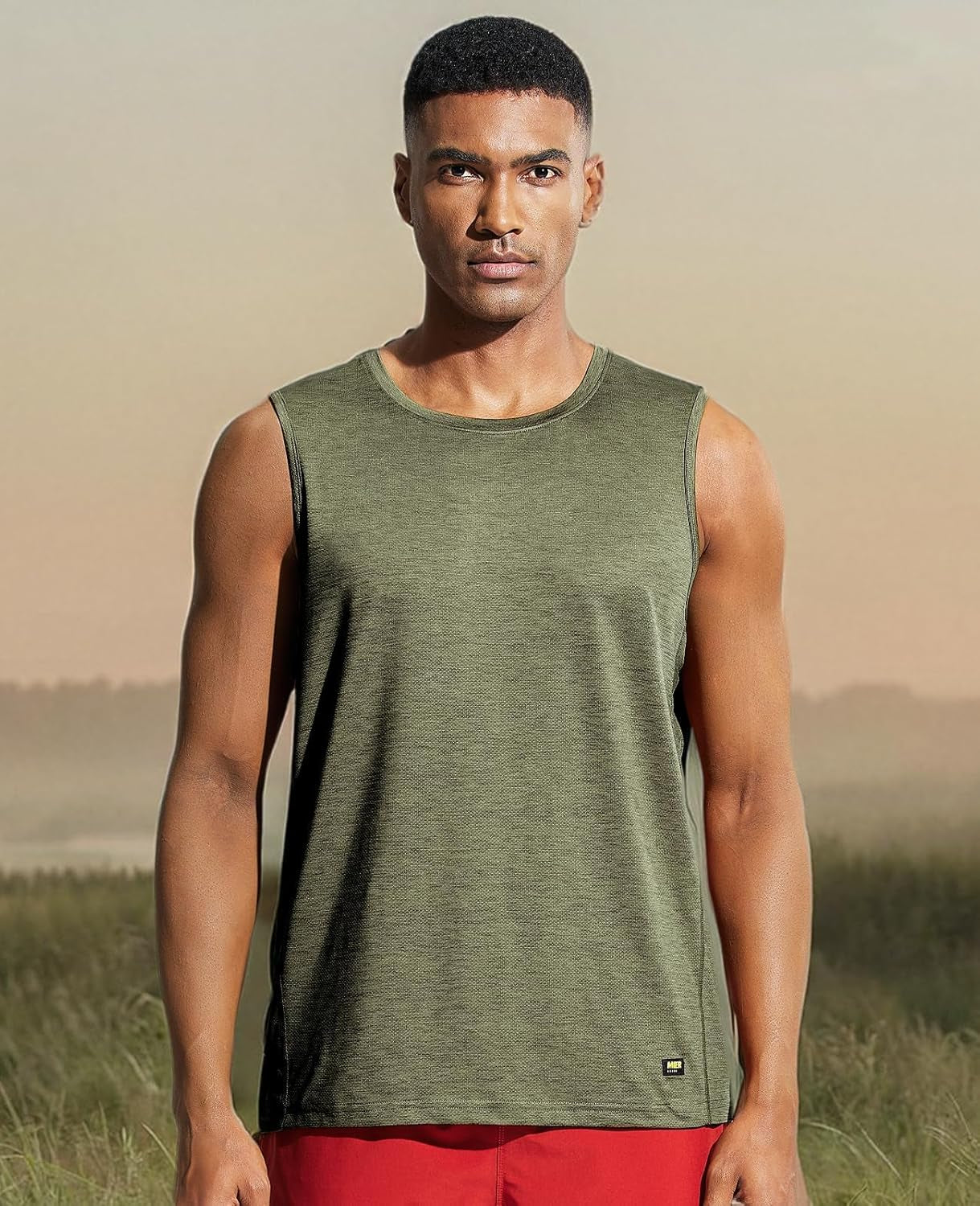 Men’S Sleeveless Tank Top Dry Fit Workout Muscle Tee Shirt for Running Athletic Gym Sports Training, Moisture Wicking