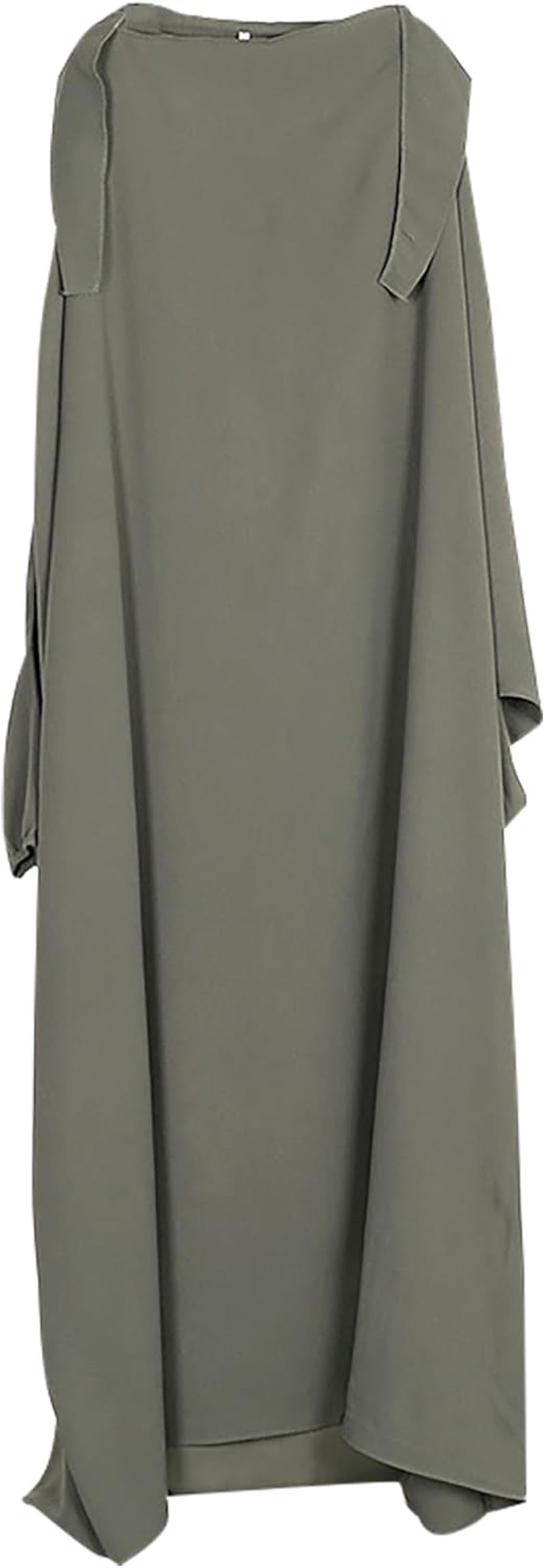 Women Long Sleeve Abaya Muslim Prayer Dress One Piece Arab Islamic Clothes Hooded Maxi Dress