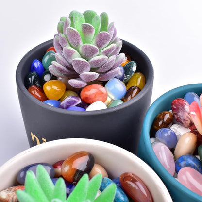 Polished Stone Set Lapis Lazuli Crystals, Handpicked Tumbled Gemstones Rocks, Pebbles for Reiki, Chakra, Healing, Home Decor 0.8 Inches 7 Oz