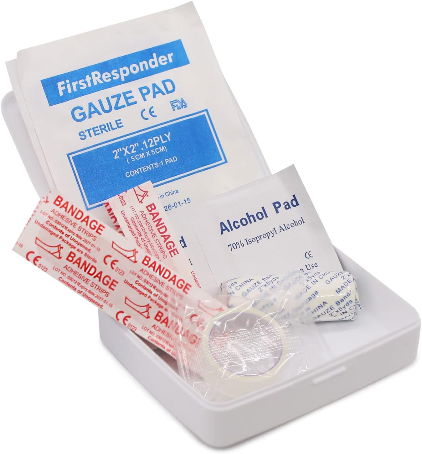 Mini 20-Piece First-Aid Kit, All-Purpose Use for Minor Cuts and Scrapes, Durable Water-Resistant Case, Convenient and Portable, FSA & HSA Eligible