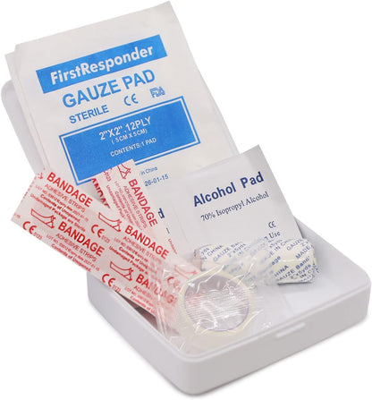 Mini 20-Piece First-Aid Kit, All-Purpose Use for Minor Cuts and Scrapes, Durable Water-Resistant Case, Convenient and Portable, FSA & HSA Eligible
