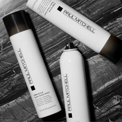 Paul Mitchell Super Clean Extra Finishing Hairspray, Maximum Hold, Shiny Finish, for All Hair Types, 9.5 Oz.