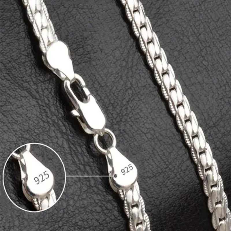 8/16/18/20/24Inch 18K Gold/925 Sterling Silver Luxury Brand Design Noble Necklace Chain for Woman Men Fashion Wedding Engagement Jewelry