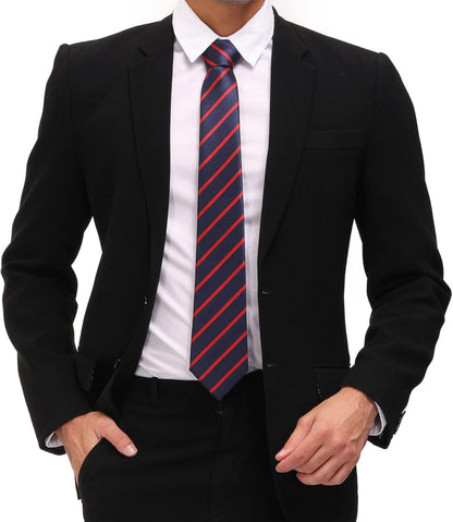 Men'S Necktie Classic Silk Tie Woven Jacquard Neck Ties 6 PCS