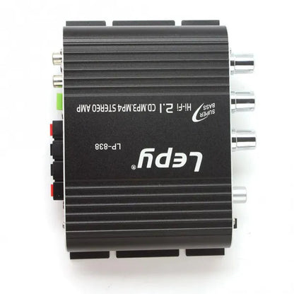 200W Mini Hi-Fi 2.1 Amplifier Amp Booster Radio MP3 Stereo Audio for Car Home US