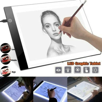 LED A3/A4/A5 Graphic Tablet Light Pad Digital Tablet Copyboard with 3-Level Adjustable Brightness for Tracing Drawing Copying Viewing DIY Art Craft Diamond Painting Supplies - WORLD TIME VISITS