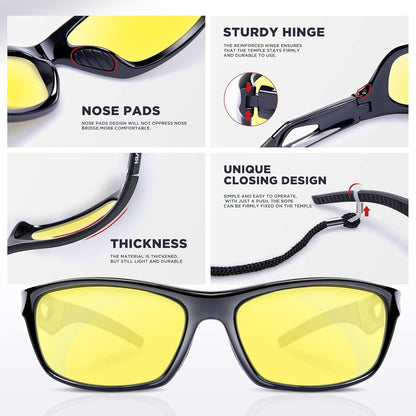 Polarized Sports Sunglasses Driving Sun Glasses Shades for Men Women Tr90 Frame for Cycling Fishing Running RB831