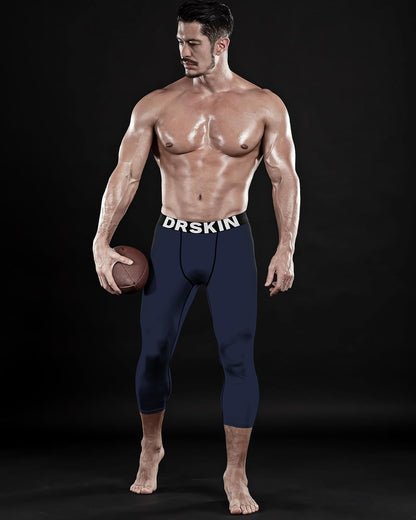 3, 2 or 1 Pack Men’S 3/4 Compression Pants Tights Leggings Shorts Sports Athletic Baselayer Running Workout Active