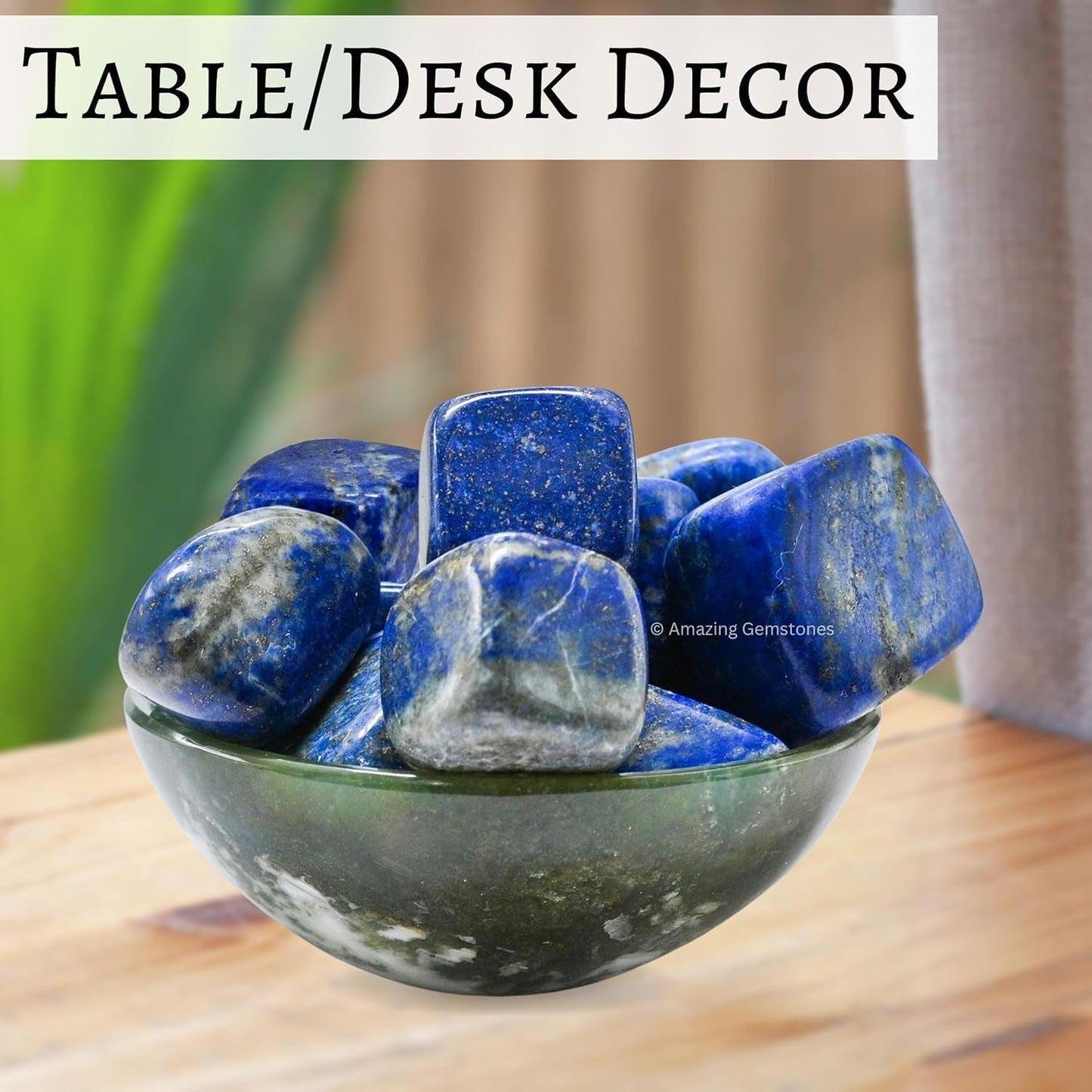 Lapis Lazuli Crystal Tumbled Stones Polished Rocks - Natural Gem Stones for Healing - DIY Crystals for Protection (1 Piece)