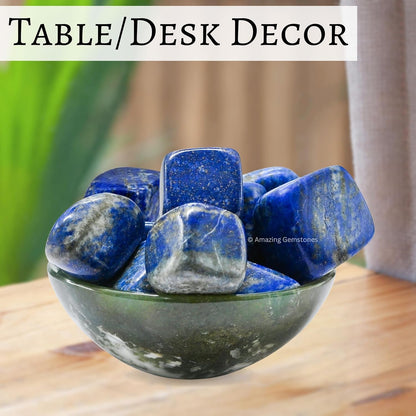 Lapis Lazuli Crystal Tumbled Stones Polished Rocks - Natural Gem Stones for Healing - DIY Crystals for Protection (1 Piece)