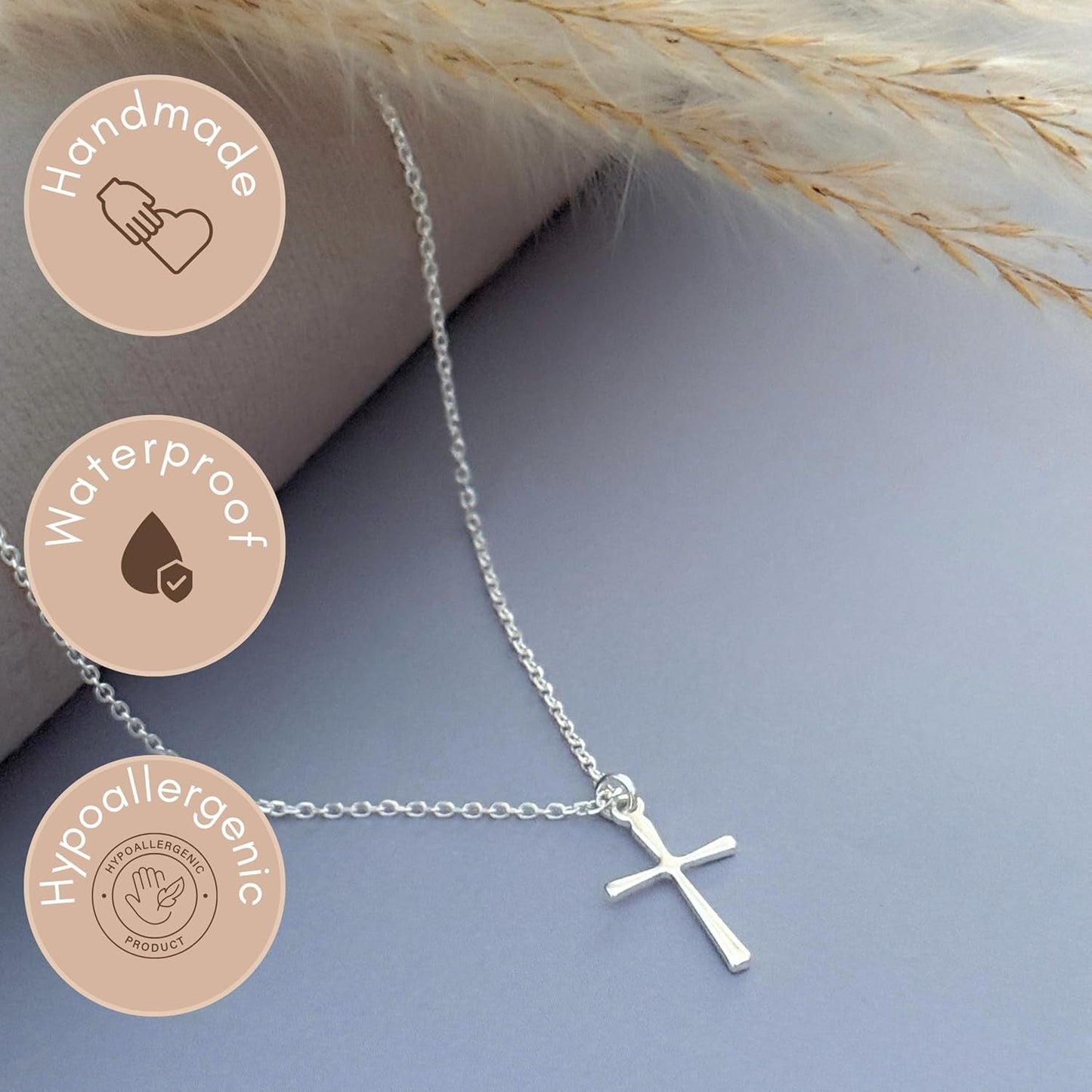 Cross Necklace for Women, 16-18 Inches Silver/Gold Chain, Women'S Small Simple Cross Necklaces Religious Charm Jewelry, Faith Gift for Her