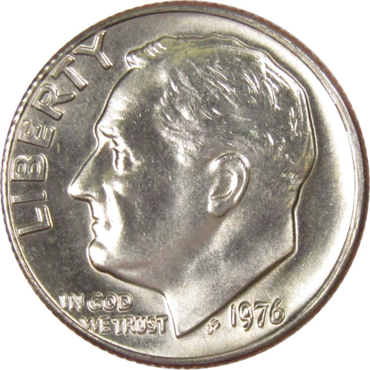 1976 Roosevelt Dime BU Uncirculated Mint State 10C US Coin Collectible Master Coins - WORLD TIME VISITS
