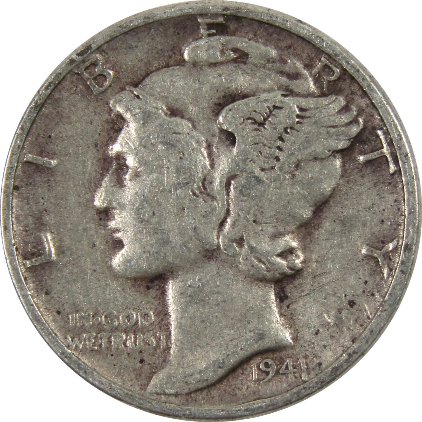 1941 Mercury Dime AG about Good 90% Silver 10C Coin Master Coins