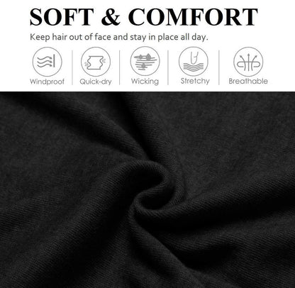 Headbands for Women 16 Pack Elastic Hair Bands for Women' Hair Non Slip Soft Cloth Fabric Headbands Women Hair Accessories, Black White Gray Women‘S Headband