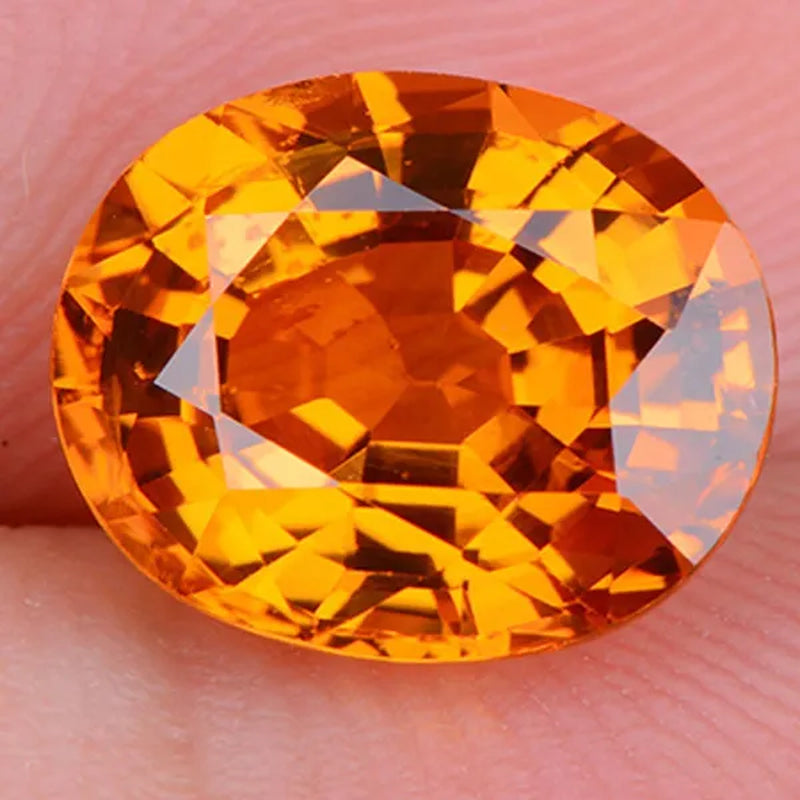 Exquisite Unheated 28.83CT CHAMPAGNE SAPPHIRE 15X20MM OVAL SHAPE AAAAA VVS1 COLOR LOOSE GEMSTONE - WORLD TIME VISITS