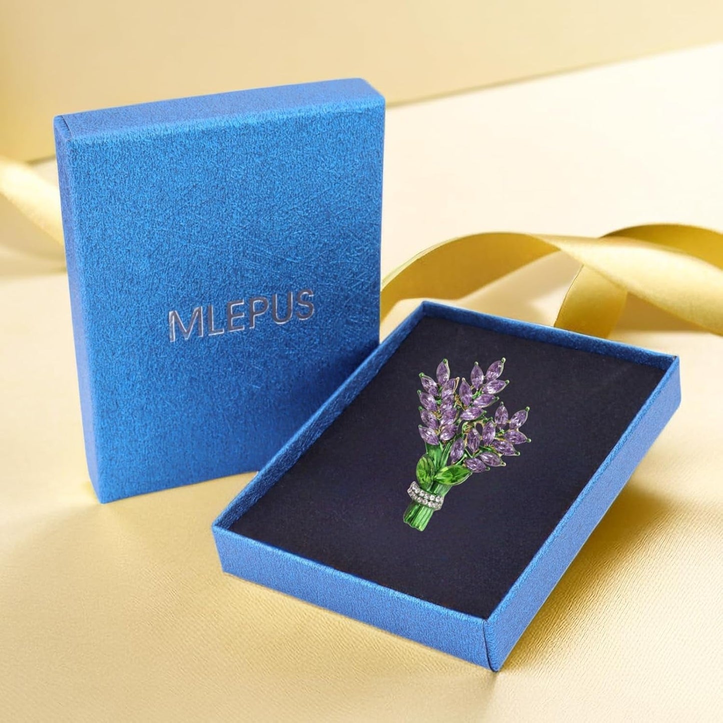 Lavender Flower Brooch Crystal Rhinestone Tulip Brooch Elegant Accessories Jewelry Women Brooches and Pins Fashion Jewelry Wedding Flowers Lapel Pin