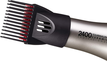Hair Dryer 2400 Tourmaline Ceramic Technology, Professional Blow Dryer, Maximum Shine, Fast Drying, Adjustable Settings, 3 Attachments, Salon Quality
