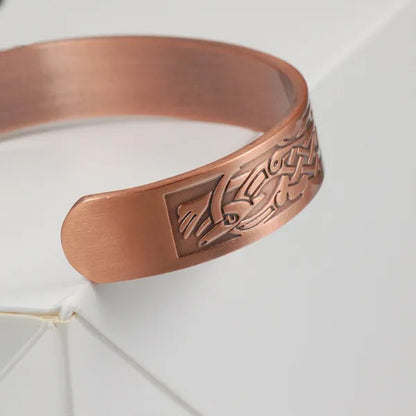 Anti Arthritis Rheumatism Pain Relief Bio Magnetic Pure Copper Bracelet Bangle For Men