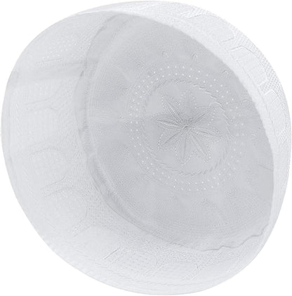 Men Muslim Prayer Kufi Hat Prayer Headwear Cap Islamic Beanie Skull Cap Embroidery Kofia Topi Sun Hat