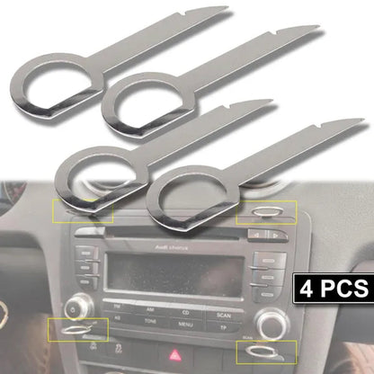 4Pcs Radio Stereo Removal Extractor Key Release Pin Head Unit Audio Install Tool for VW Audi Ford Mercedes Benz Skoda Car Parts