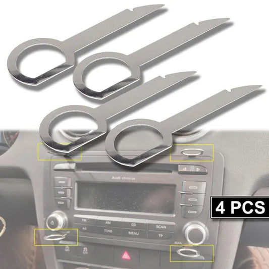 4Pcs Radio Stereo Removal Extractor Key Release Pin Head Unit Audio Install Tool for VW Audi Ford Mercedes Benz Skoda Car Parts
