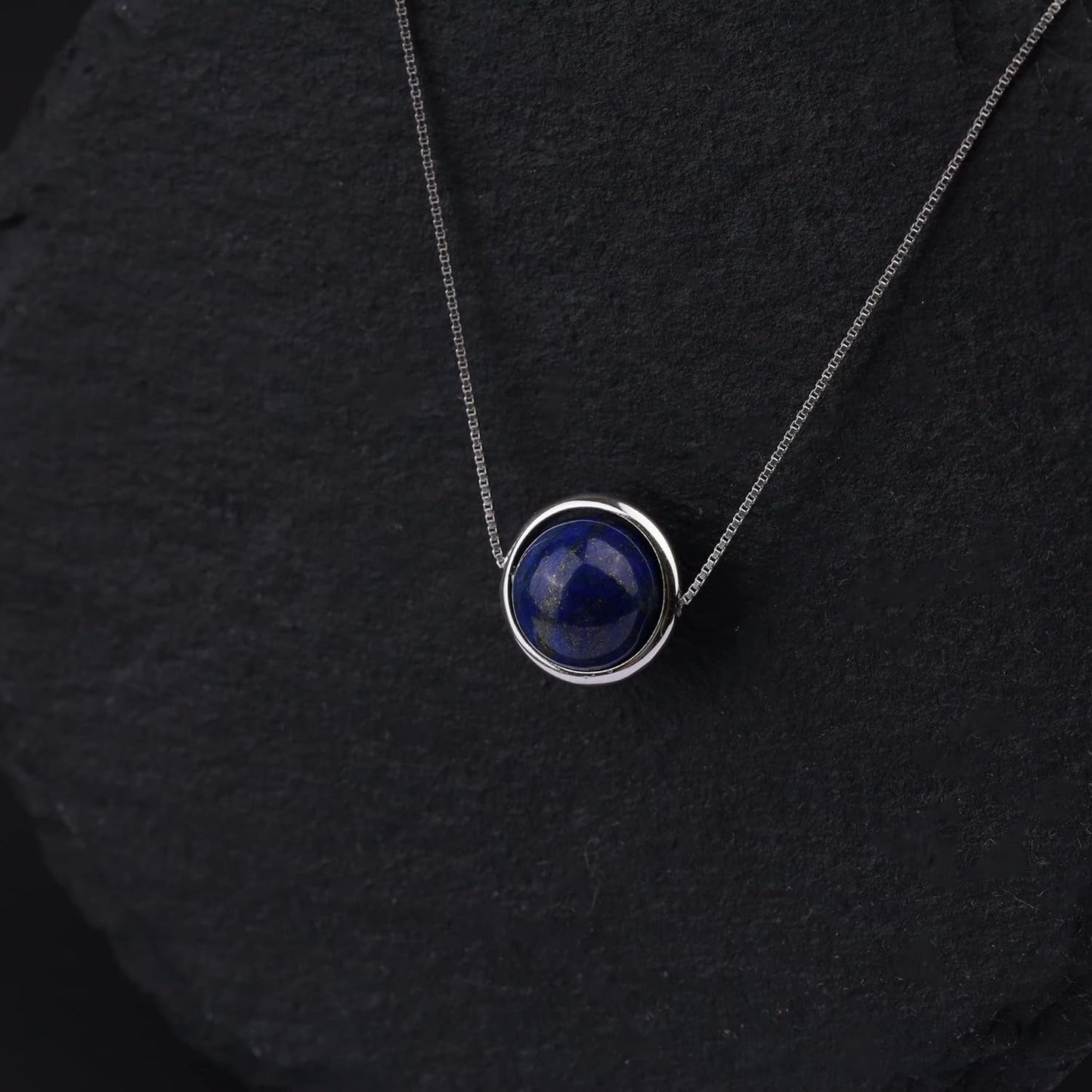 925 Sterling Silver Chain Simple Healing Crystal Necklace