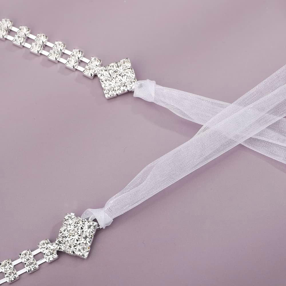 Rhinestones Sexy Shoulder Bra Body Chain Fringe Tassels Body Jewelry Wedding Arm Chain Summer Beach Bikini Shoulder Harness for Women Brides (Type C)