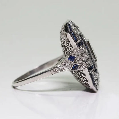 Antique Art Deco Purple Amethyst Ring